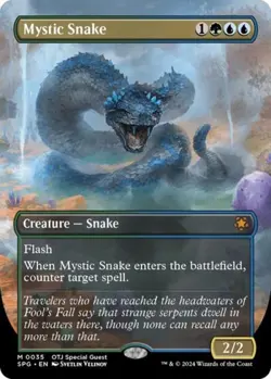 Mystic Snake (Borderless) -Foil Near Mint MTG Special Guests - Image 1