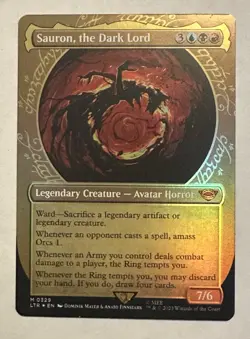 MTG The Lord Of The Rings Sauron The Dark Lord Showcase Foil - Image 1