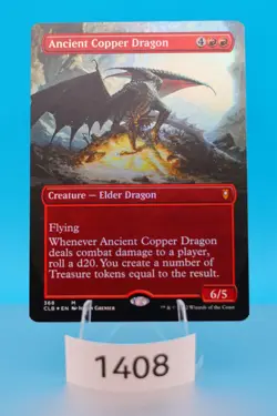 MTG Ancient Copper Dragon (Borderless) Commander Legends Foil #368 - Image 1