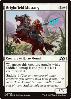 FOIL BRIGHTFIELD MUSTANG x4 mtg LP-NM Aetherdrift 4 Common - Image 1