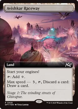 FOIL Extended Art AVISHKAR RACEWAY mtg NM Aetherdrift 1 Common Finish Line - Image 1