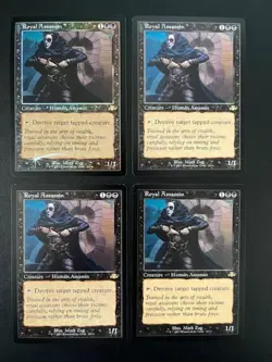 MTG- Royal Assassin x4 - Dominaria Remastered - Retro (One is FOIL) - Image 1