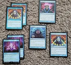 Mtg Brainstorm x7 7x - Magic Brainstorm Playset NM-LP Masques Warhammer - Image 1