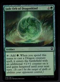 Jade Orb of Dragonkind 236/361 Common Foil Baldur's Gate Magic The Gathering NM - Image 1