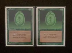 Magic: The Gathering Lifeforce MTG 1995 4th Edition VINTAGE x2 LP - Image 1