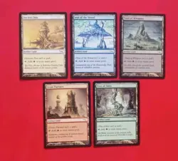 Mirrodin 5 Artifact Land Collector Set LP Excellent English Mana Magic MTG - Image 1
