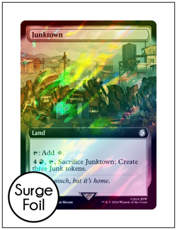 1x Junktown, Extended Art Surge Foil, Magic the Gathering MTG NM - Image 1