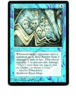 Soul Barrier Uncommon Ice Age MTG NP Near Mint or Better - Image 1