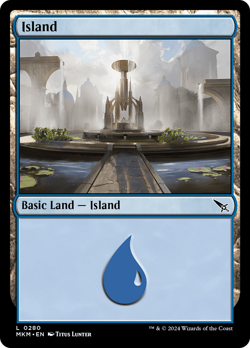 x1 Island MKM MTG 280 BASIC LAND M/NM 1x - Image 1
