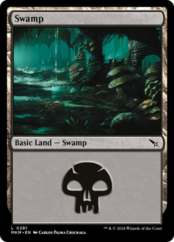 x1 Swamp MKM MTG 281 BASIC LAND M/NM 1x - Image 1