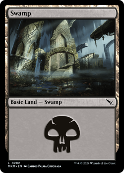 x4 Swamp MKM MTG 282 BASIC LAND M/NM 4x - Image 1