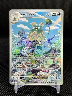 POKEMON GARBODOR 204/182 SCARLET & VIOLET PARADOX RIFT ILLUSTRATION RARE - NM - Image 1