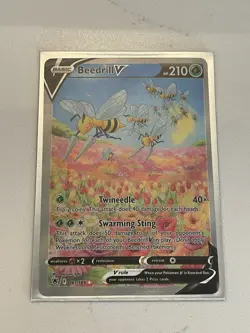 Pokemon TCG Beedrill V Sword & Shield - Astral Radiance 161/189 Holo NEAR MINT - Image 1