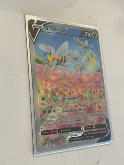 Pokemon TCG Beedrill V Sword & Shield - Astral Radiance 161/189 Holo NEAR MINT - Image 2