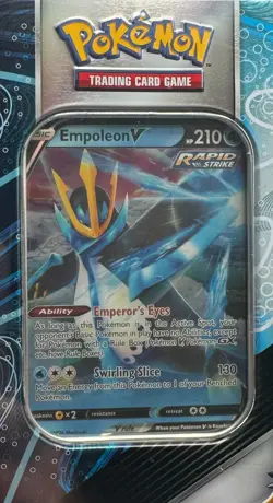 POKEMON TCG 2021 EMPOLEON V STRIKERS TIN FACTORY SEALED! - Image 2