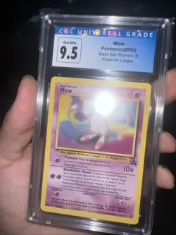 Mew CGC 9.5 Gem Mint Black Star Promo 8 Pokemon 2000 - Image 1