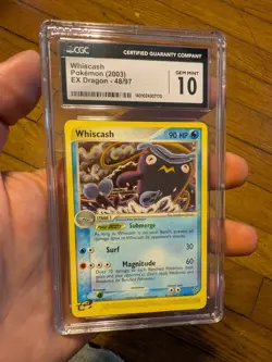 (POP 8) CGC 10 GEM MINT Pokemon Whiscash 48/97 EX Dragon 2003 - Image 1