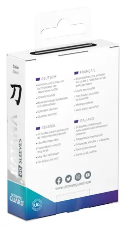 60 Ultimate Guard Katana Black Japanese Small Card Sleeves Deck Protector japan - Image 3