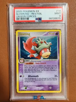 Slowking 14/115 Unseen Forces Reverse Holo PSA 9 Mint Pokemon Card TCG - Image 1
