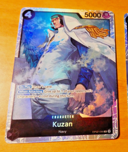 ONE PIECE ENGLISH CARD HOLO GAME CARTE KUZAN OP02-096 SR MINT - Image 1