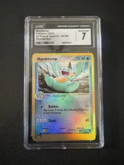Pokemon TCG Marshtomp EX Ruby and Sapphire Card 40/109 Reverse Holo CGC 7 - Image 1
