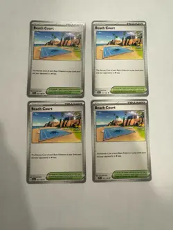 4x Beach Court 167 Scarlet Violet 2023 Pokemon Cards Playset Play Set TCG - Image 1