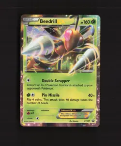 Beedrill EX XY157 Black Star Promo Ultra Rare Holo Pokemon Card LP+ - Image 1