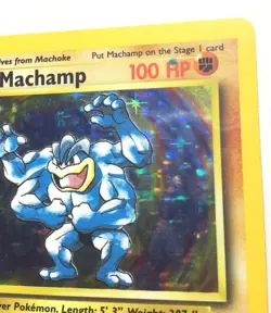 MACHAMP - 8/102 - Base Set - Holo - GREEN DOT ERROR - Pokemon Card - MP - Image 2