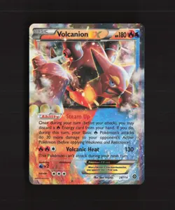 Volcanion EX 26/114 XY Steam Siege Full Art Ultra Rare Holo Pokemon Card LP - Image 1