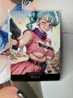 Bulma Dragon ball Super hentai Anime Doujin Waifu Custom Art Card - Image 1