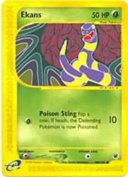 Pokemon Card - Expedition 108/165 - EKANS (common) - NM - Image 1