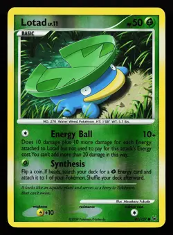 Lotad 81/127 Reverse Holo Platinum Pokemon Card - Image 1