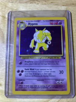 MP Pokemon TCG Hypno Fossil Holo Card 8/62 Unlimited Rare - Image 1