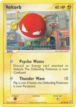 Voltorb 80/109 Ex Team Rocket EXC BUY 2 CARDS GET 1 FREE!! - Image 1