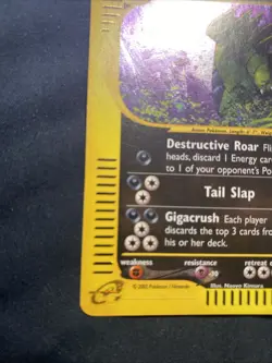 Pokemon Tyranitar Aquapolis Holo Rare E-Reader Card 2003 H28/H32 - Image 4