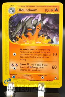 Pokemon TCG Card - Houndoom 14/147 Aquapolis Rare Vintage E-Reader - Image 1
