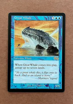 MTG - Great Whale - Urza's Saga - NM - Image 1