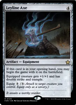 NM - Leyline Axe R Foundations 129 - Image 1