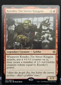 Krenko, Tin Street Kingpin #137 War of the Spark Regular Rare - Image 1