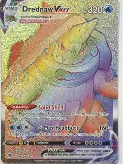 Pokemon TCG - Drednaw VMAX 075/073 Champions Path Rainbow Secret Rare - LP - Image 1