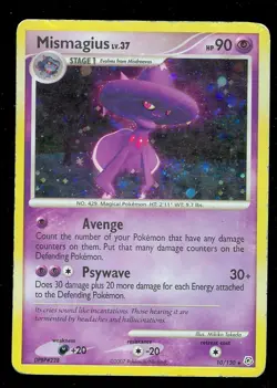 Pokemon MISMAGIUS 10/130 Diamond & Pearl - RARE HOLO - Heavy Play - Image 1
