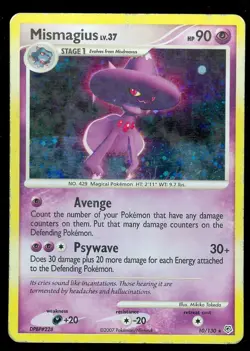 Pokemon MISMAGIUS 10/130 Diamond & Pearl - RARE HOLO - HEAVY PLAY - Image 1