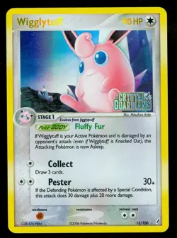 Pokemon WIGGLYTUFF 13/100 Crystal Guardians - RARE Rev Holo - Lightly Played - Image 1