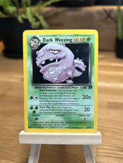 Dark Weezing Team Rocket 14/82 Holo Rare Vintage WOTC Pokemon Card 1999 - Image 1