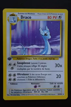 Pokemon TCG DRAGONAIR FRENCH DRACO BASE SET FIRST EDITION NM Near Mint - Image 1