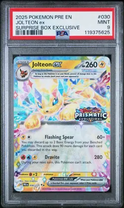 Jolteon ex 030/131 PSA 9 Surprise Box Prismatic Evolutions Holo Stamped Pokemon - Image 1