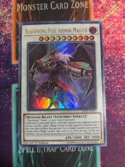 Yu-Gi-Oh! Blackwing Full-Armor Master LED3-EN023 1st Edition Ultra Rare NM a1/ - Image 1