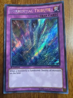 LCJW-EN294 Torrential Tribute Secret Rare 1st Edition HP Yugioh - Image 1