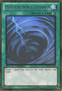 Yugioh! HP Mystical Space Typhoon - GLD5-EN038 - Ghost/Gold Hybrid Rare - Limite - Image 1