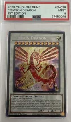 Yu-gi-oh! TCG Crimson Dragon DUNE-EN038 Duelist Nexus 1st Edition PSA 9 - Image 1